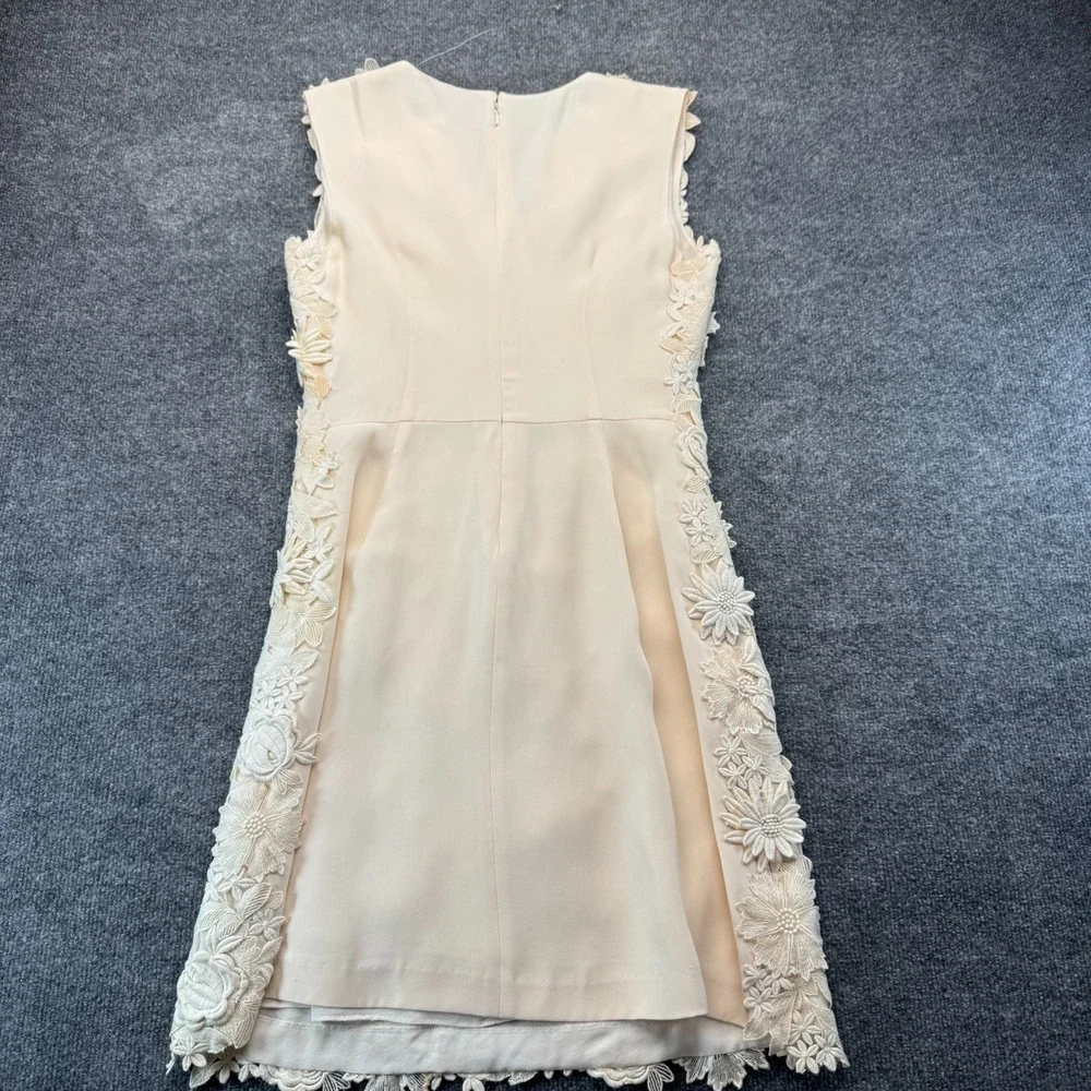 Tory Burch Merida Dress Ivory Floral Embroidered Lace Size 10 NWT $795